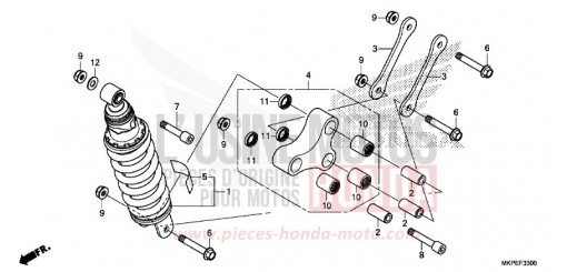 COUSSIN ARRIERE CB500FAN de 2022